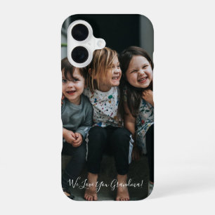 Funda Para iPhone 16 Foto Personalizada Te Amo Abuela Con Manuscrito