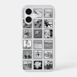 Funda Para iPhone 16 Fotocollage filtrado en blanco y negro