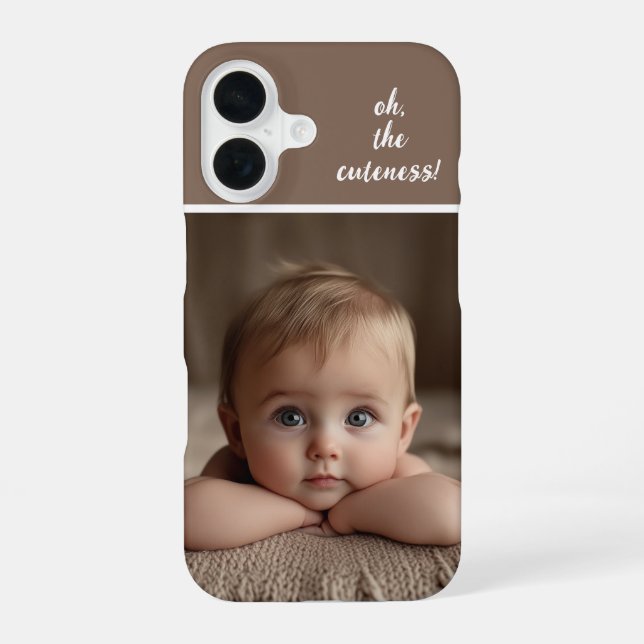 Funda Para iPhone 16 Fotografía de bebé adorable (Reverso )