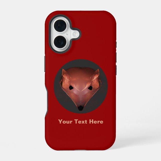 Funda Para iPhone 16 Fractal Red Fox (Reverso )