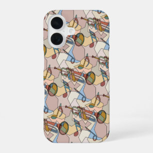 Funda Para iPhone 16 Fragmentos de notas de música de trompeta