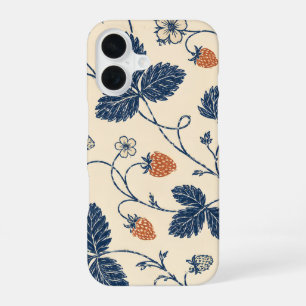 Funda Para iPhone 16 Fresa silvestre Ledger Vintage Botanicals  