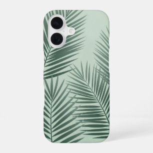 Funda Para iPhone 16 Frondas Tropicales Estilizadas Retro