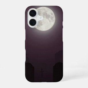 Funda Para iPhone 16 Full Moon Over Graveyard Gothic Case