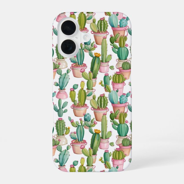 Funda Para iPhone 16 Fun bright cactus (Reverso )