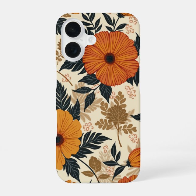 Funda Para iPhone 16 Funda audaz Floral Geometry iPhone 16 (Reverso )