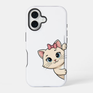 Funda Para iPhone 16 Funda Cute Personalizado Cat Peek iPhone 16 - Mín 