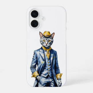 Funda Para iPhone 16 Funda Dapper Cat iPhone 16 - Protección elegante
