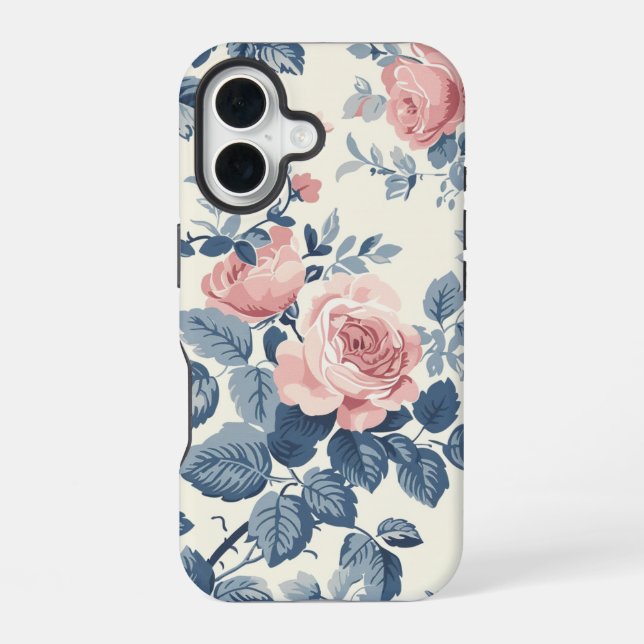 Funda Para iPhone 16 Funda de iPhone con flores. (Reverso )