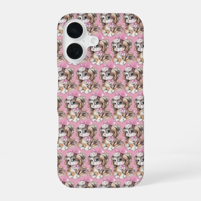 Funda Para iPhone 16 Funda de iPhone de cachorro (Reverso )