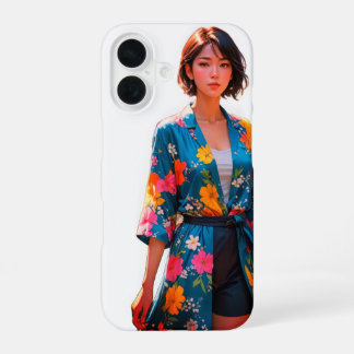 Funda Para iPhone 16 Funda Vibrant Floral Kimono iPhone 16