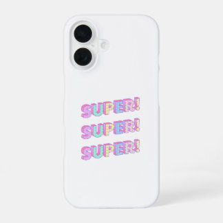 Funda Para iPhone 16 fundas de iphone con título "SUPER"