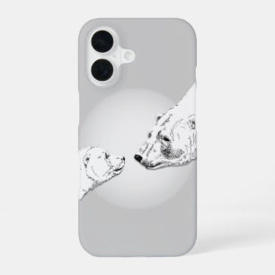 Funda Para iPhone 16 Fundas para iPhone de arte de oso polar Fundas par