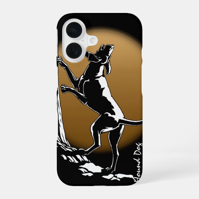 Funda Para iPhone 16 Fundas para iPhone de arte de perro de caza Fundas (Reverso )