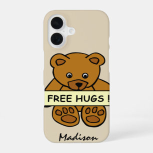 Funda Para iPhone 16 Fundas para teléfono Teddy abrazos gratis con nomb