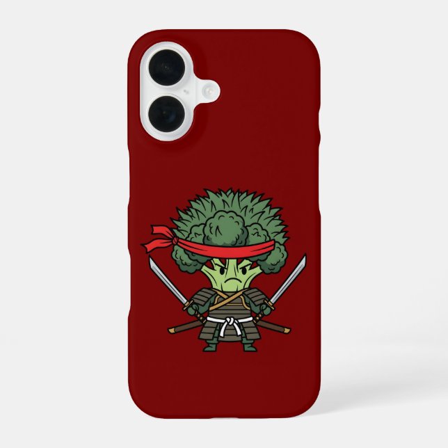 Funda Para iPhone 16 Funny Broccoli Samurai Warrior Japanese Art Illust (Reverso )