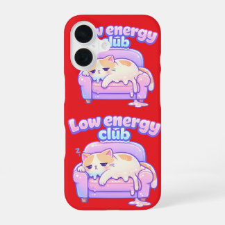 Funda Para iPhone 16 Funny Tired Cute Cat Melting on Chair Phone Case