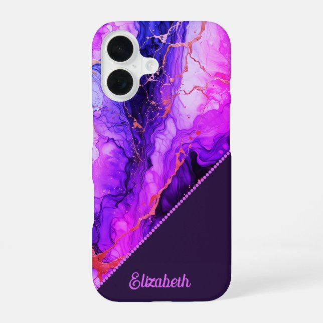Funda Para iPhone 16 Fusión de tinta vibrante (Reverso )