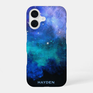 Funda Para iPhone 16 Galaxia Guay azul nebulosa personalizada