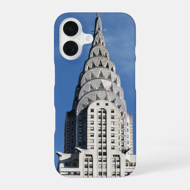 Funda Para iPhone 16 Gárgolas del edificio Chrysler (Reverso )