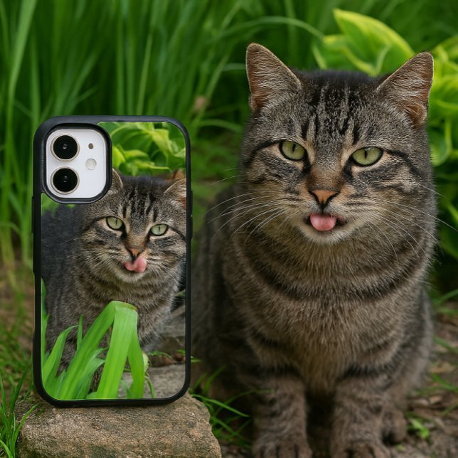 Funda Para iPhone 16 Gato atigrado lindo beso (AI generated mockup by sgolis)