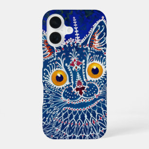 Funda Para iPhone 16 Gato caleidoscopio azul