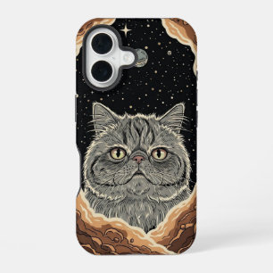 Funda Para iPhone 16 Gato Cósmico