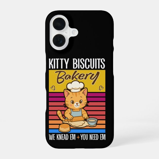 Funda Para iPhone 16 Gato Kneading Baker Kitty Biscuits Los Amamos (Reverso )