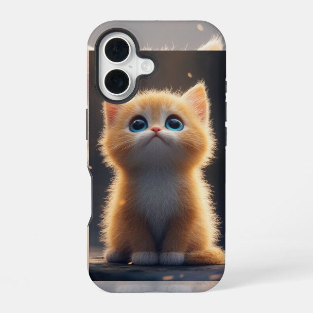 Funda Para iPhone 16 Gato Naranja Adorable (Reverso )