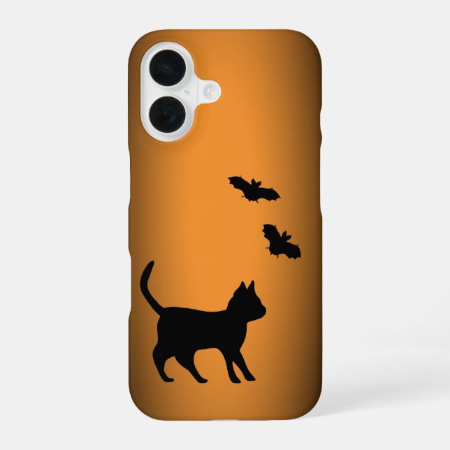 Funda Para iPhone 16 Gato negro con bata (Reverso )