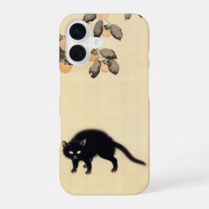 Funda Para iPhone 16 Gato negro (detalle), Shunsō, arte japonés
