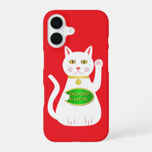 Funda Para iPhone 16 Gato Oriental de la Suerte