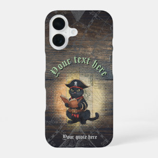 Funda Para iPhone 16 Gato pirata curioso descifra antiguos misterios