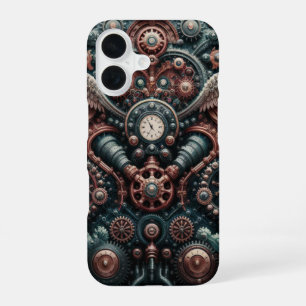Funda Para iPhone 16 Gears, Wings and Vintage Steampunk Elegance