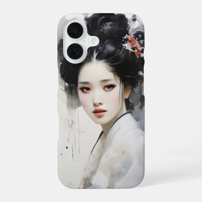 Funda Para iPhone 16 Geisha Joven (Reverso )