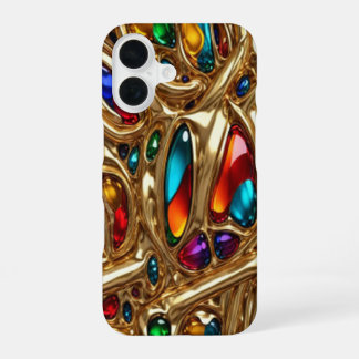 Funda Para iPhone 16 Gema dorado #9 - Fundas para iPhone 16