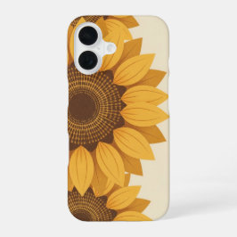 Funda Para iPhone 16 Geometría de girasol estilizada retro