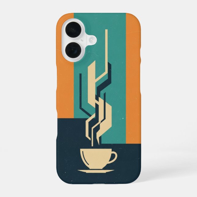 Funda Para iPhone 16 Geometric Coffee Cup (Reverso )
