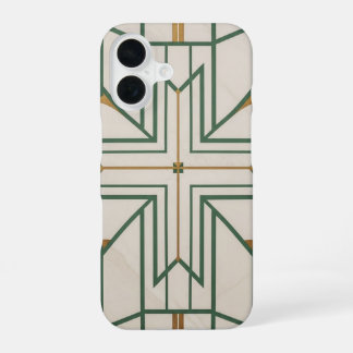 Funda para iPhone 16 geométrica verde en pepino el