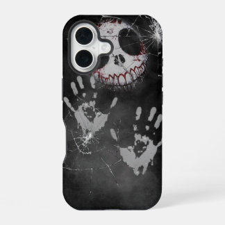 Funda Para iPhone 16 Ghostly Handprint Shattered Screen Horror iPhone C