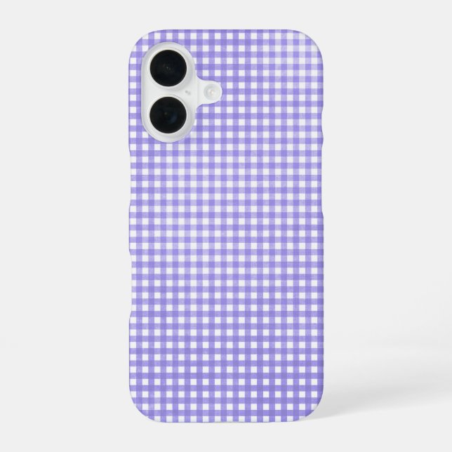Funda Para iPhone 16 gingham morado (Reverso )