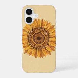 Funda Para iPhone 16 Girasoles geométricos vintage