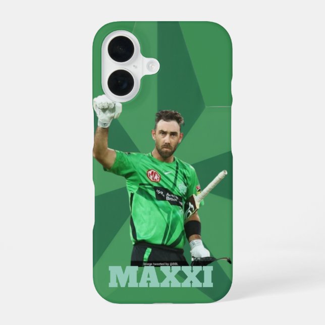Funda Para iPhone 16 Glenn Maxwell Melbourne Stars Cricket Fan Art (Reverso )