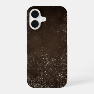 Funda Para iPhone 16 Glimmery Bronze Grunge Rich Brown Glam Damask