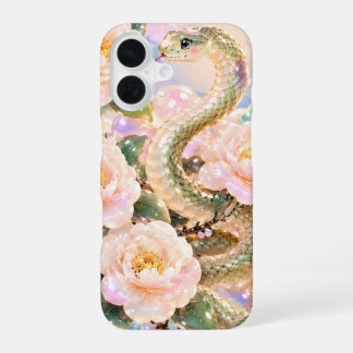 Funda Para iPhone 16 Glossy Snake & Floral