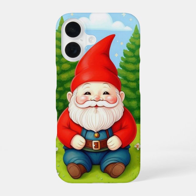 Funda Para iPhone 16 Gnomo de Navidad (Reverso )