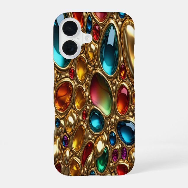Funda Para iPhone 16 Gold & Jewels #28 - Fundas para iPhone 16 (Reverso )