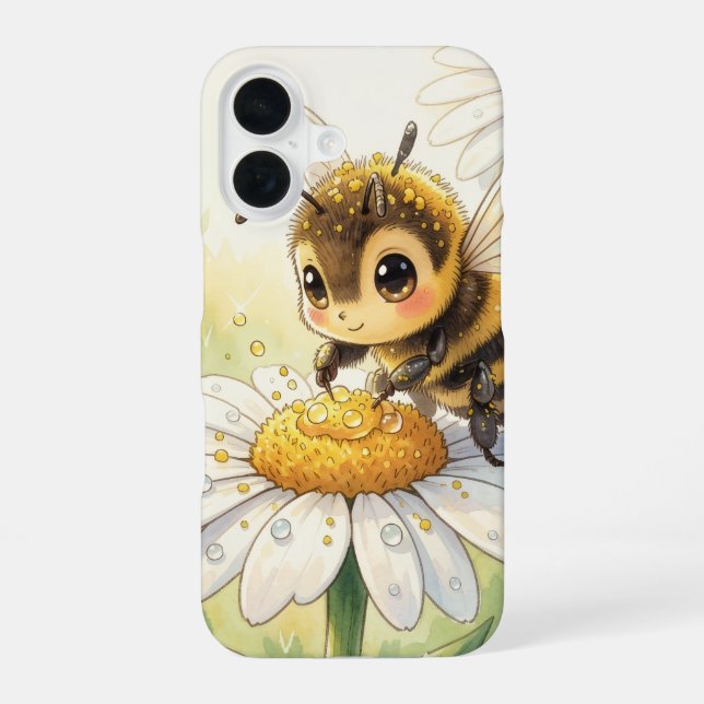 Funda Para iPhone 16 Golden Bumblebee in Bloom Dance (Reverso )