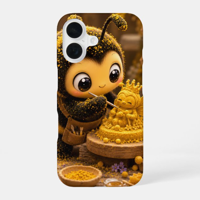 Funda Para iPhone 16 Golden Bumblebee in Bloom Dance.11 (Reverso )