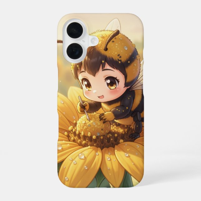 Funda Para iPhone 16 Golden Bumblebee in Bloom Dance.3 (Reverso )